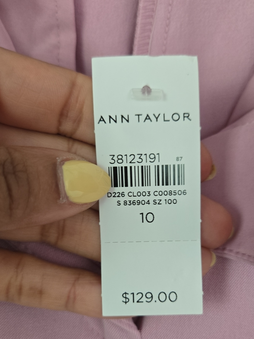 Ann Taylor The Perfect Wide-Leg Pant Trousers Pink Women Size 10 - Picture 11 of 12